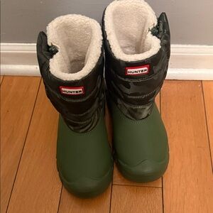 Hunter Dark Green Camouflage Boots